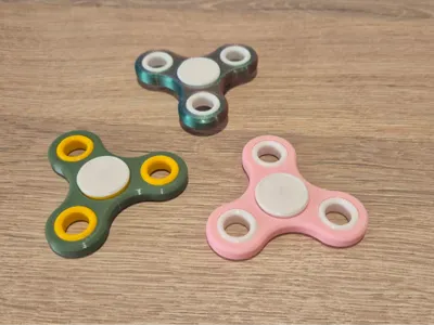 100% printed fidget spinner (no bearing required)