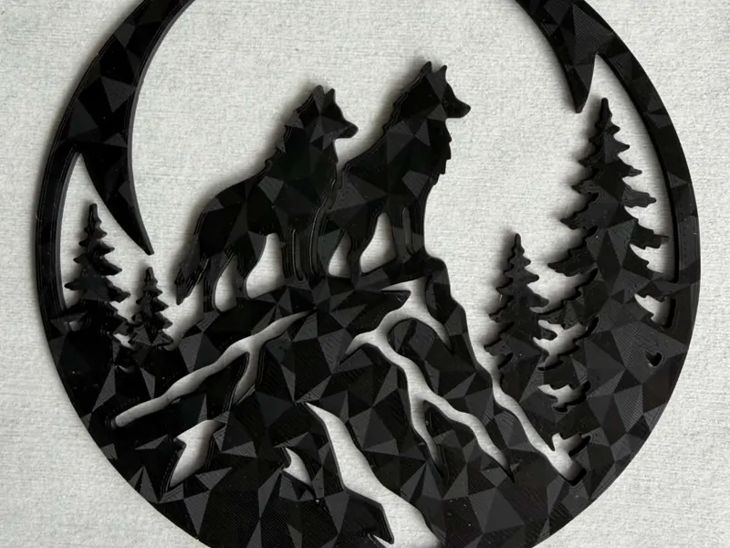 Wolfs mountain wall art