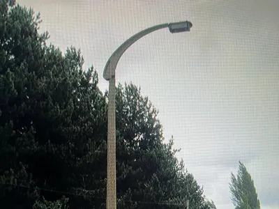 Precast concrete lamp post