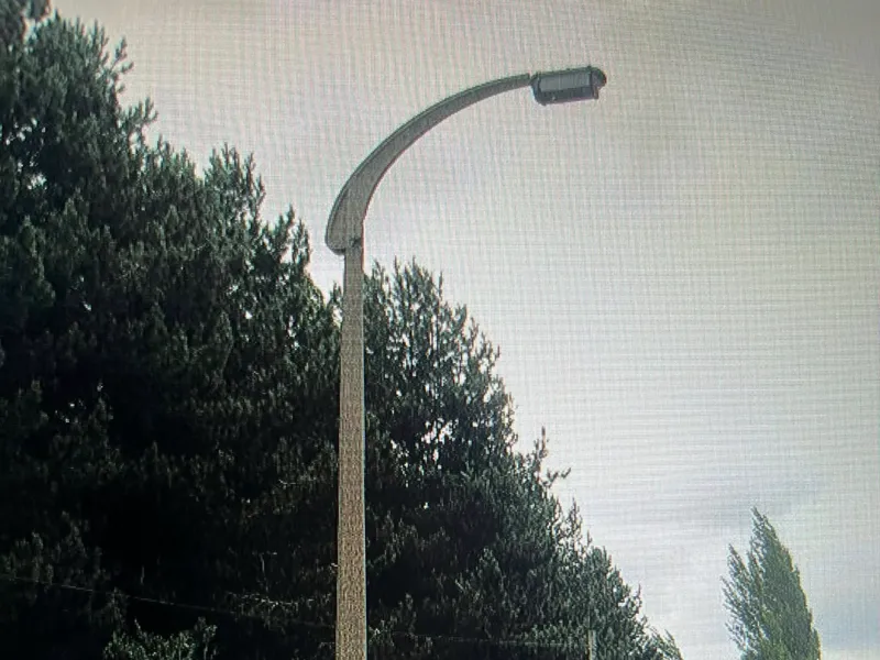Precast concrete lamp post