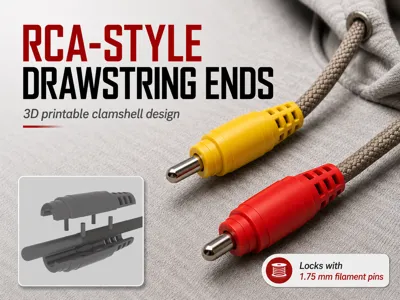 RCA-Style Hoodie Drawstring Ends