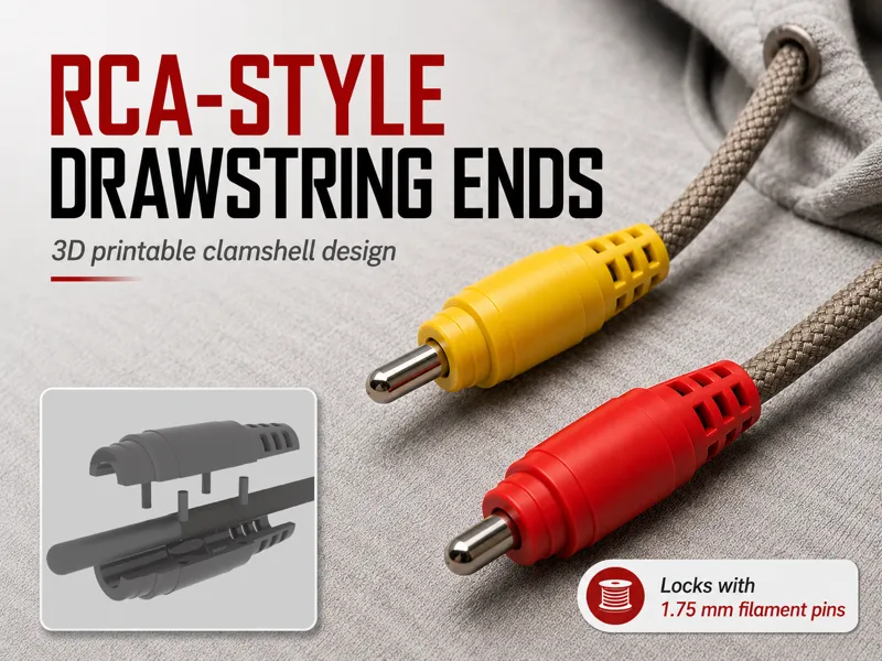 RCA-Style Hoodie Drawstring Ends