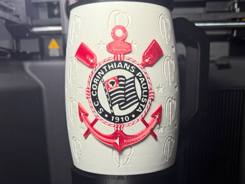 Caneca Porta-Lata Corinthians  com Petisqueira 