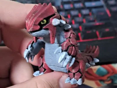 Groudon - Pokémon Monocolor | Easy Print Figure