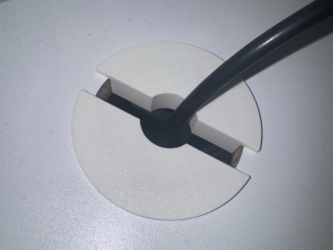 Parametric Split Desk Cable Grommet Reducer