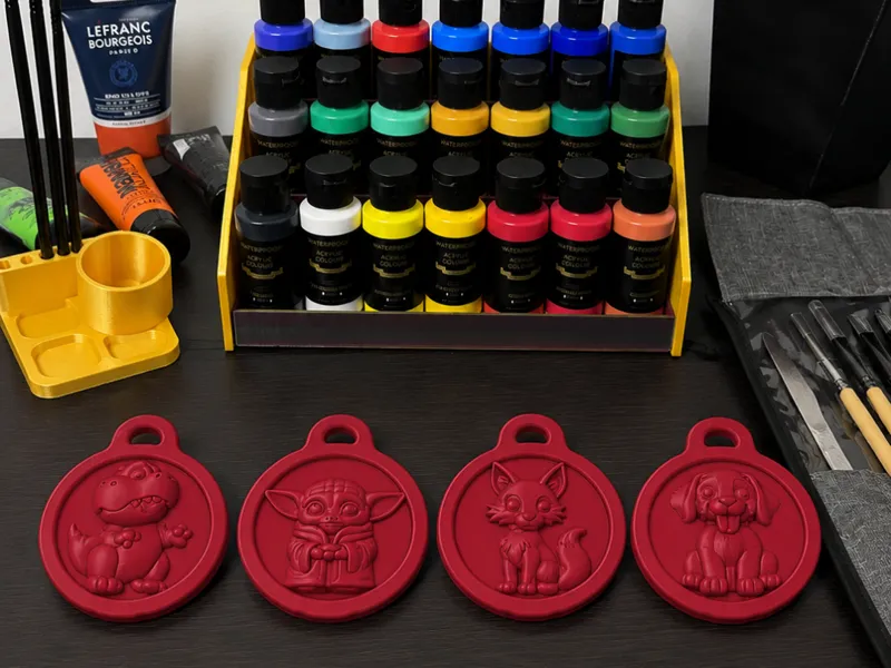 Cute Animal Cart Token Keychains Collection