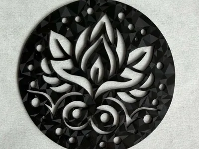 Lotus flower art wall