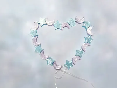 Star Moon Bracelet Beaded Necklace