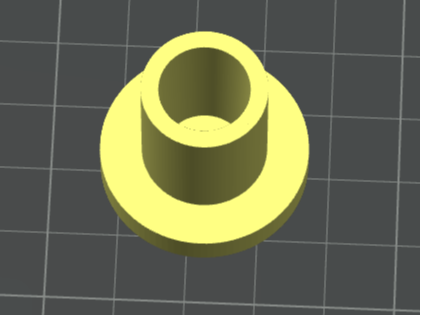 Round Stepped Flanged Cap with Tapered Blind Hole