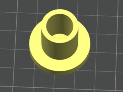 Round Stepped Flanged Cap with Tapered Blind Hole