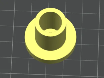 Round Stepped Flanged Cap with Tapered Blind Hole
