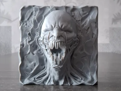Dark Screamer - Relief Sculpture