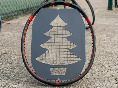Christmas Tree Stencil for Tennis Racquets