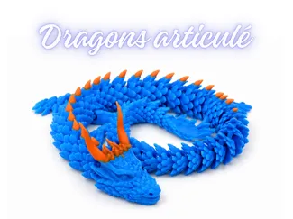 Dragon articulé multicolore