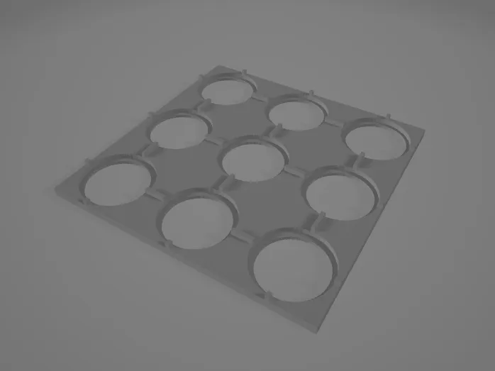 Laser Engraving Alignment Jig for 9x 40mm Coins 