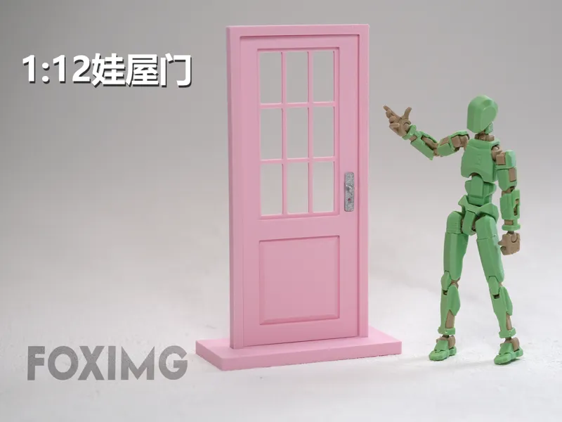 1:12娃娃屋微缩模型通用可动欧式门