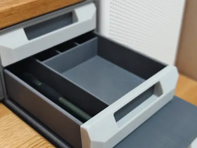 Desktop small drawer (with fixed dividers)