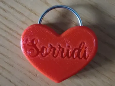 Heart keychain "Smile" and "Always"