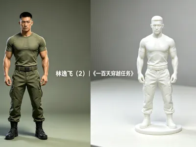 Lin Yifei (2) - One of the male protagonists from 'One Hundred Days Transmigration Quest' - 3D printed character figurine