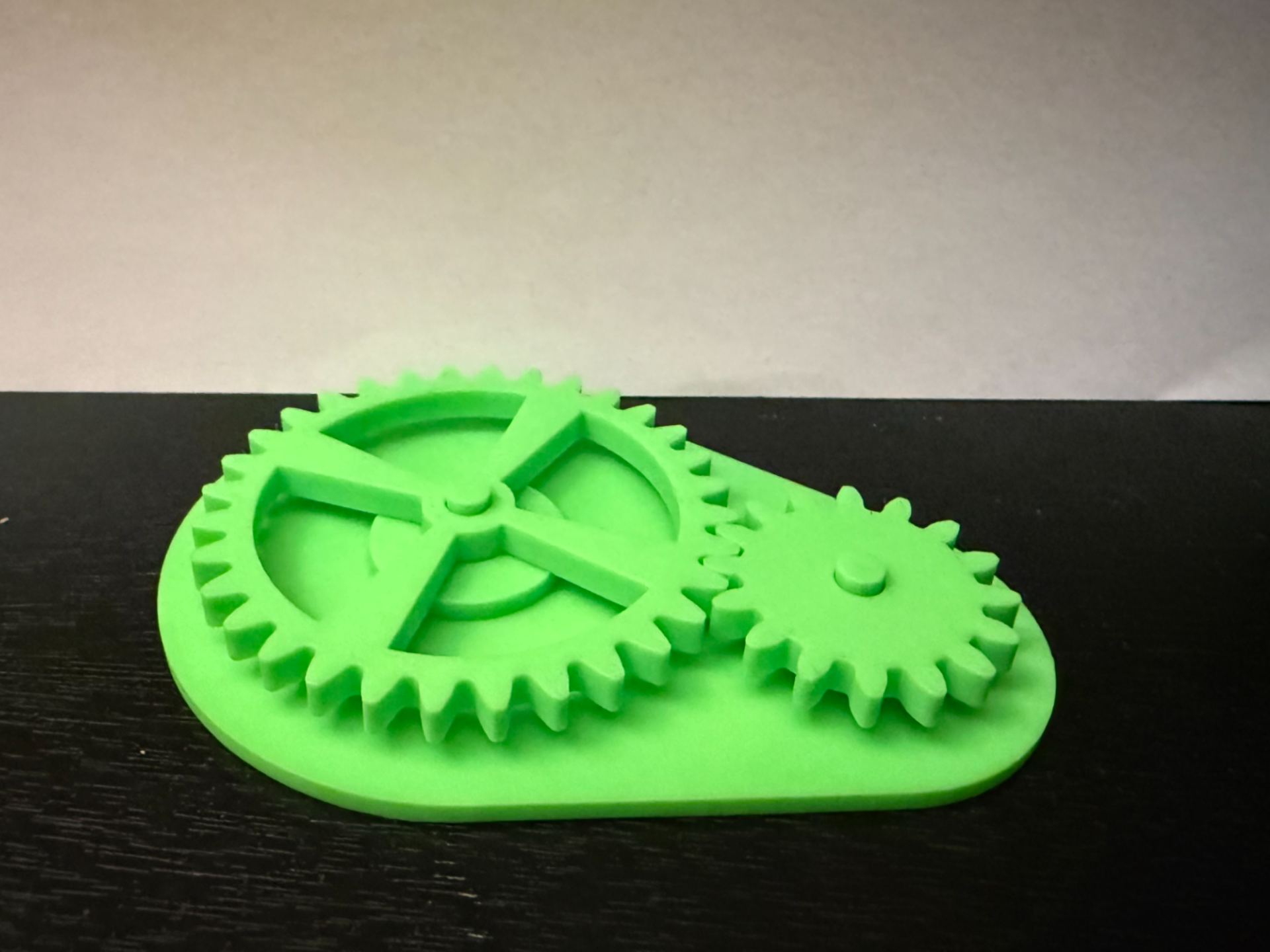 Printable Gear Demo – Functional 2-Gear Mechanism
