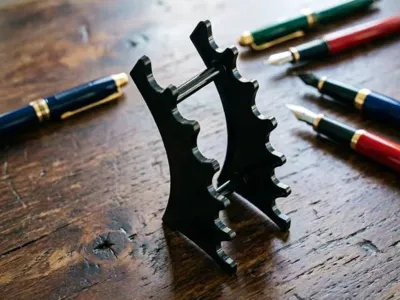Ballpoint pen storage display rack