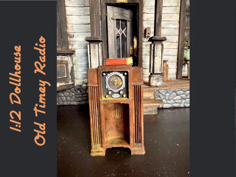 1:12 Dollhouse Old Timey Radio