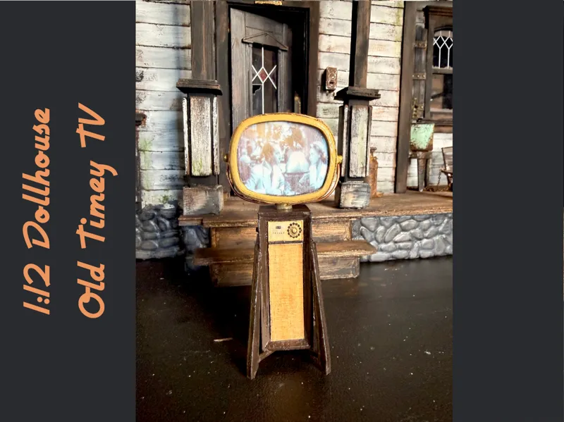 1:12 Dollhouse Old Timey TV