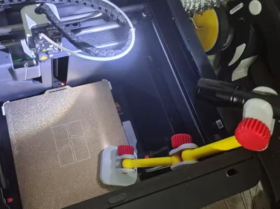 Gimbal flashlight holder, desk lamp holder for printer maintenance