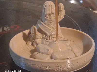 Incense Tray with Cactus Watcher ~