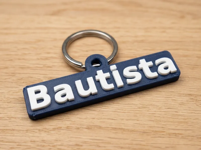 Llavero Bautista_Name | Escudo 3D