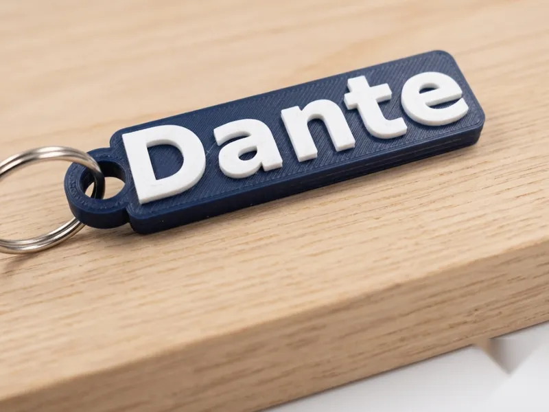 Llavero Dante_Name | Escudo 3D
