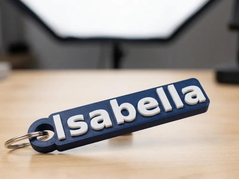 Llavero Isabella_Name | Escudo 3D