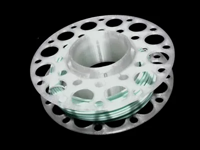 Mini filament spool for samples/small quantities, outer diameter 13cm, hole diameter 5cm, one-touch lock, 65g