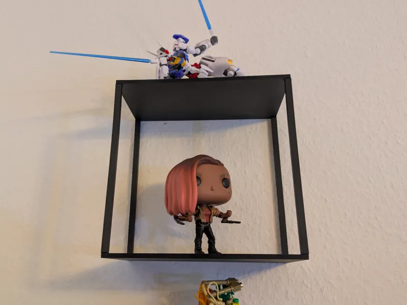Minimalist trinket wall shelf with hidden nails