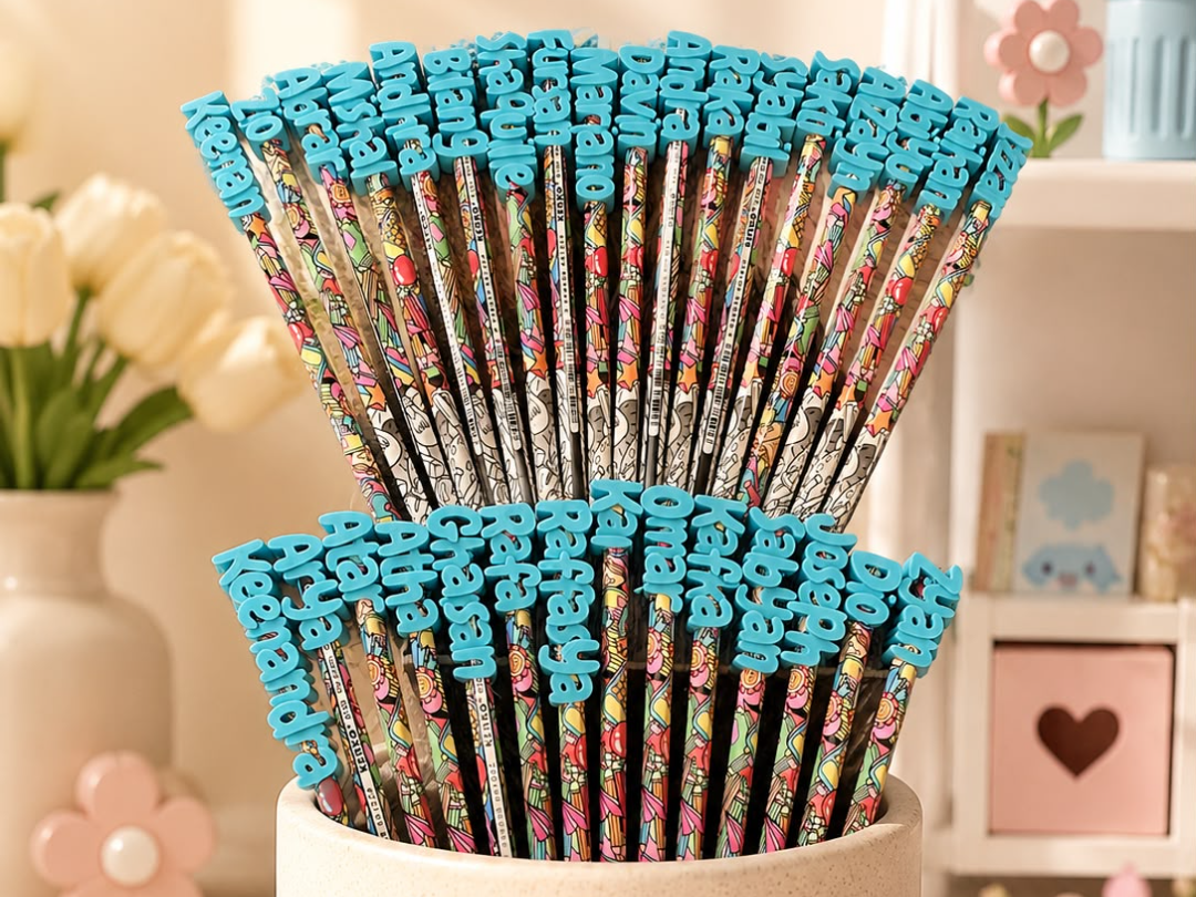 Customize Pencil Topper Name