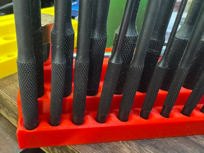 Wheeler Master Roll Pin Punch Organizer