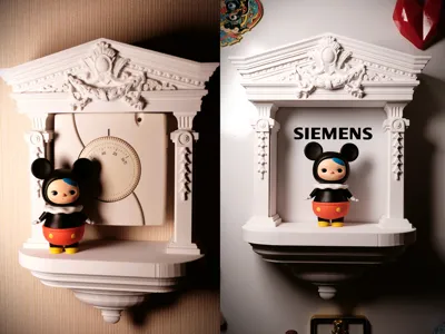 Baroque French Architecture 86 Type Switch Refrigerator Magnetic Mystery Box Storage Display Decoration (no supports)