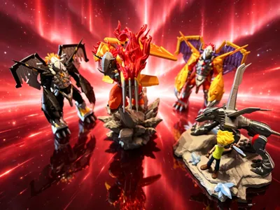 Fully disassembled, NO AMS, 200% WarGreymon, running pose