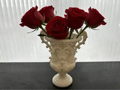 Baroque Carved Goblet Vase Storage Container