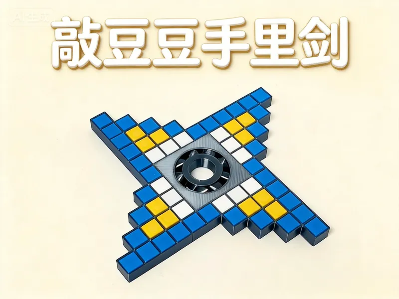 旋转的敲豆豆手里剑（两种款式）