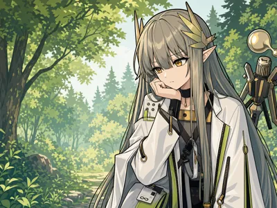 Muelsyse Gumi—paired with official character badge sets or any 58mm badges