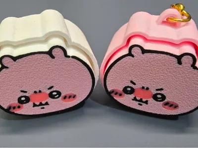 Angry Chiikawa Clicker Keychain