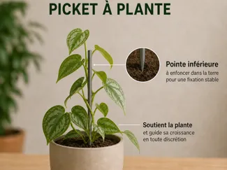 Plant guide, support for climbing, fragile plants.