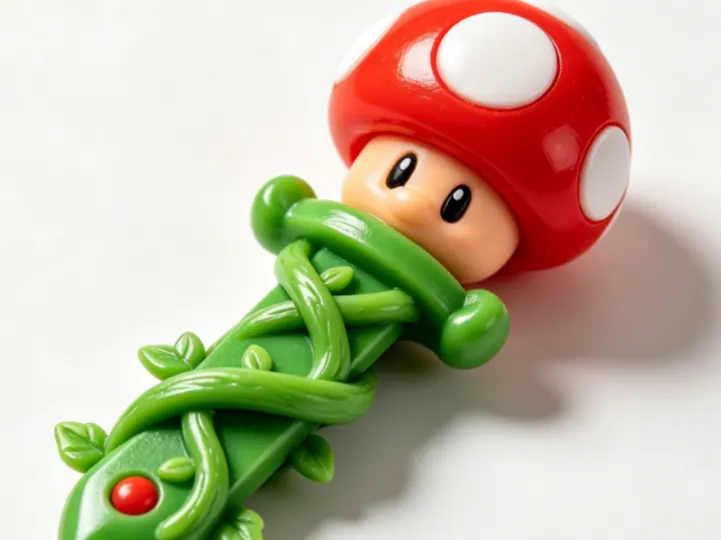 Mario Red Mushroom Green Vine Mini Dagger