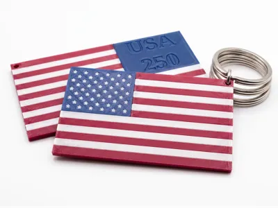 American Flag USA 250 Keychain