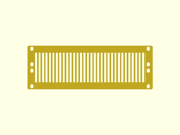 Customizable 10" Mini-Rack Blanking & Vent Plate