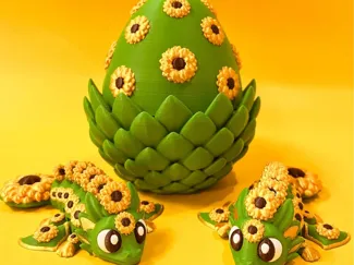 sun flower dragon and egg