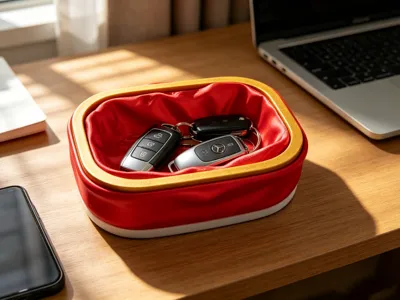 Silk Entryway Sundries Car Key Storage Box Small Basket Toiletries Storage Sundries Basket Parts Box Jewelry Box