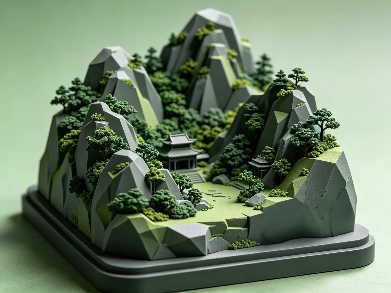 青城山  微缩模型