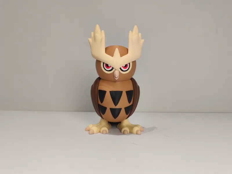宝可梦 第二世代 #0164 猫头夜鹰(Noctowl)多色模型
